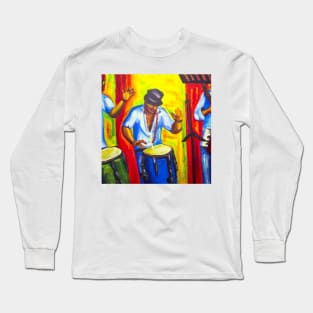 Rumba - latin music jam oil painting Long Sleeve T-Shirt